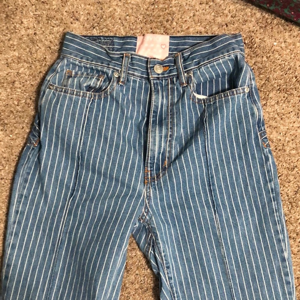 Revice pin stripped jeans